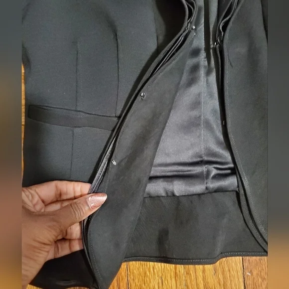 Diane Von Furstenberg DVF Womens Wool Waneta Blazer Black Size 4 Shawl Collar - Picture 5 of 9